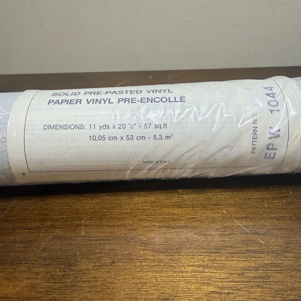 VTG Warner Wallcoverings Solid Pre-Pasted Vinyl Wallpaper Floral Pastel W 1044